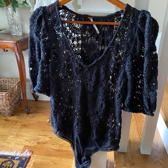 Free People Sand Dune Crochet Bodysuit - Picture 4 of 6